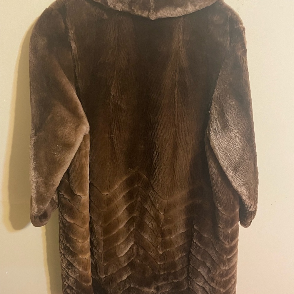 Dark Brown Fur Coat - Picture 2 of 3